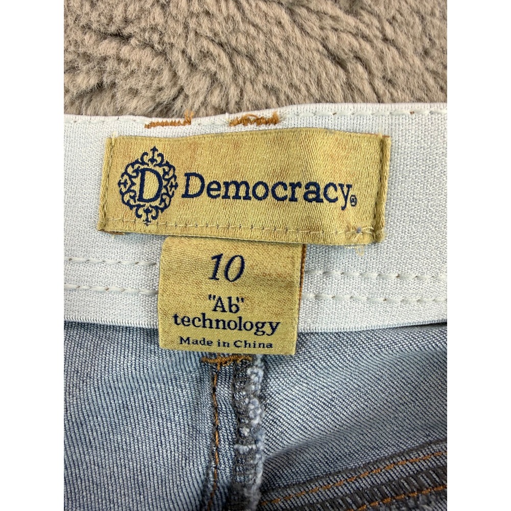 NWT Democracy Ab Technology High Rise Slim Straight Jeans Blue Curve Size 10 - Picture 3 of 12
